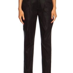 Helmut Lang NWT Black Glossy Linen Twill Pants Sz 8